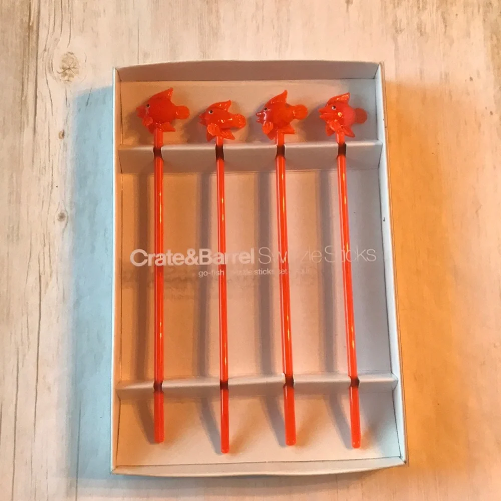 Crate & Barrel Go Fish Swizzle Sticks